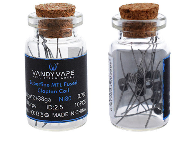Vandy Vape 10x Fertigcoil Ni80 MTL Fused Clapton Coil 0.7 Ohm